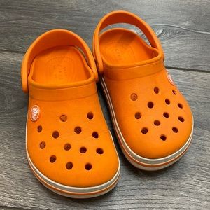 Toddler orange Crocs